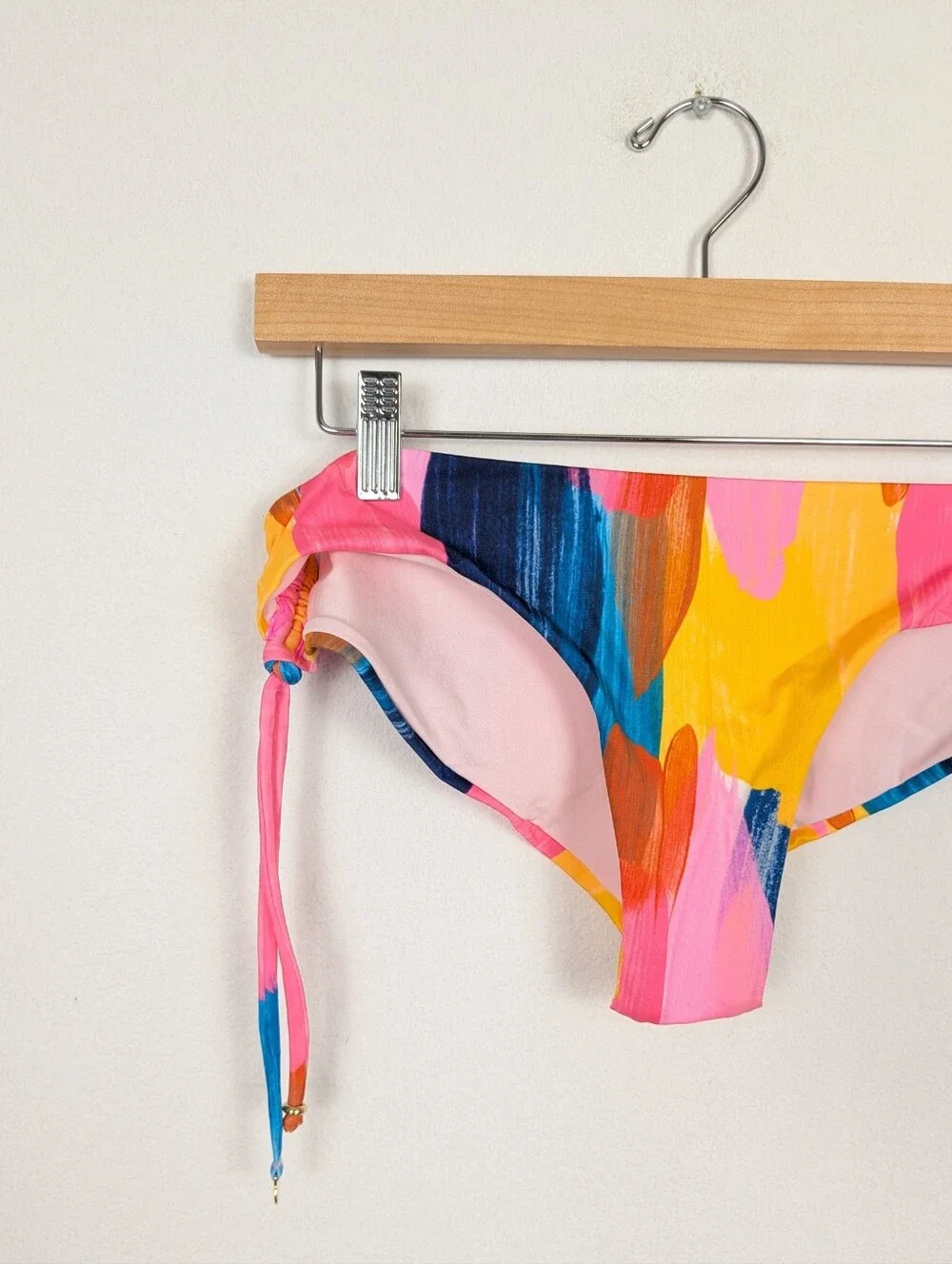 PHAX Bikini Bottoms M Multicolor Abstract Print Side Tie Resort Swim NWT